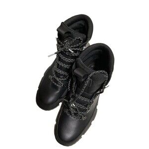 Cole Haan ZeroGrand Hiker Waterproof Leather Black Boots Sz 7.5 New Men's